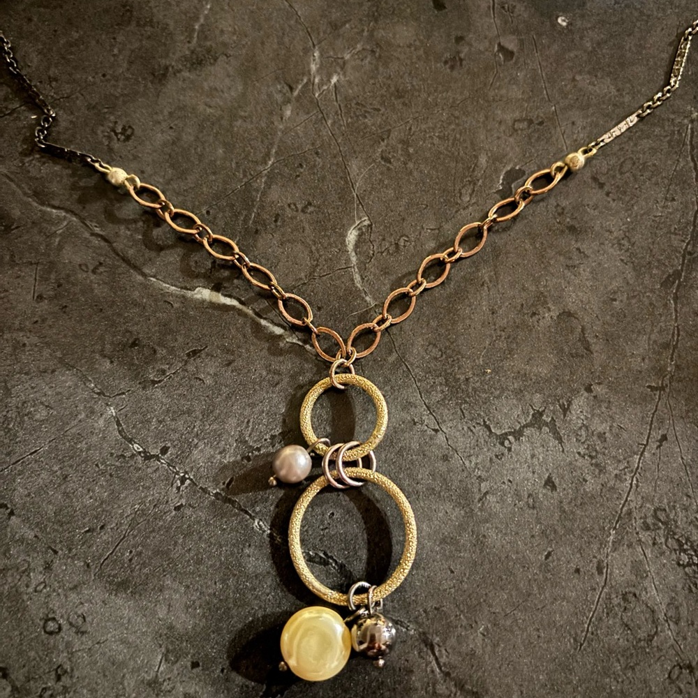 Lia Sophia Multi Tones of Chain necklace - Picture 4 of 6